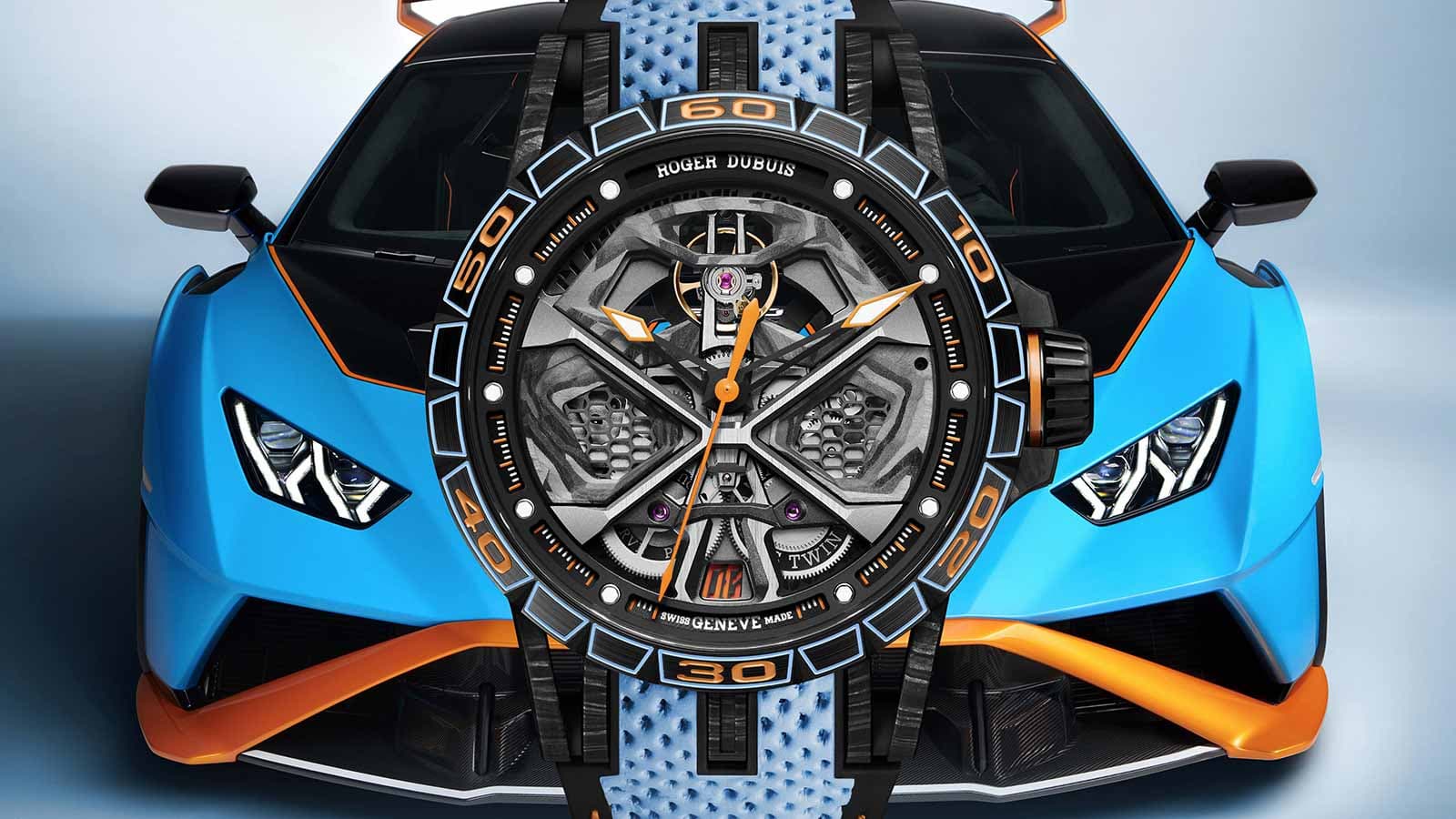 Roger Dubuis Excalibur Spider Huracán STO – “Siêu xe Lamborghini” trên cổ tay