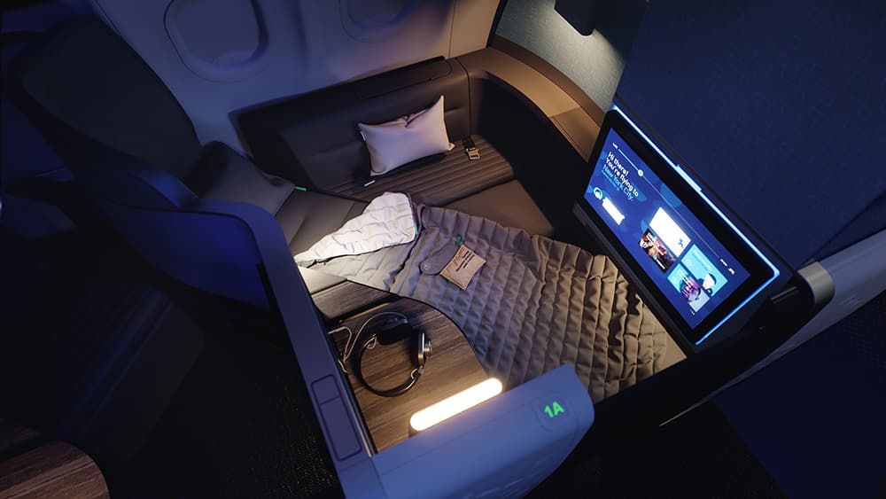 Hãng hàng không JetBlue “hô biến” ghế máy bay thành giường ngủ “khổng lồ”