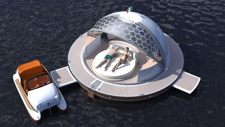 Phòng khách sạn 5 sao trên biển có thể di chuyển bằng năng lượng mặt trời